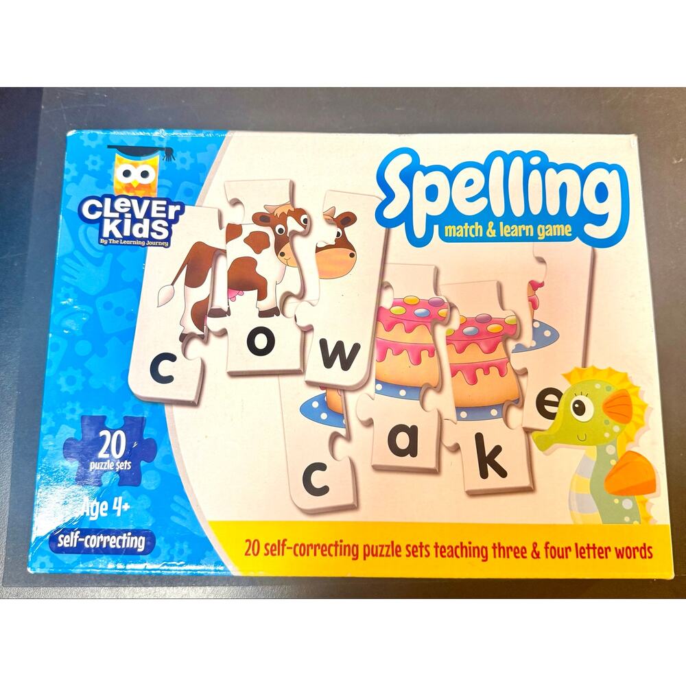 Clever Kids Spelling Match & Learn Game by The Learning Journey 20 puzzle sets